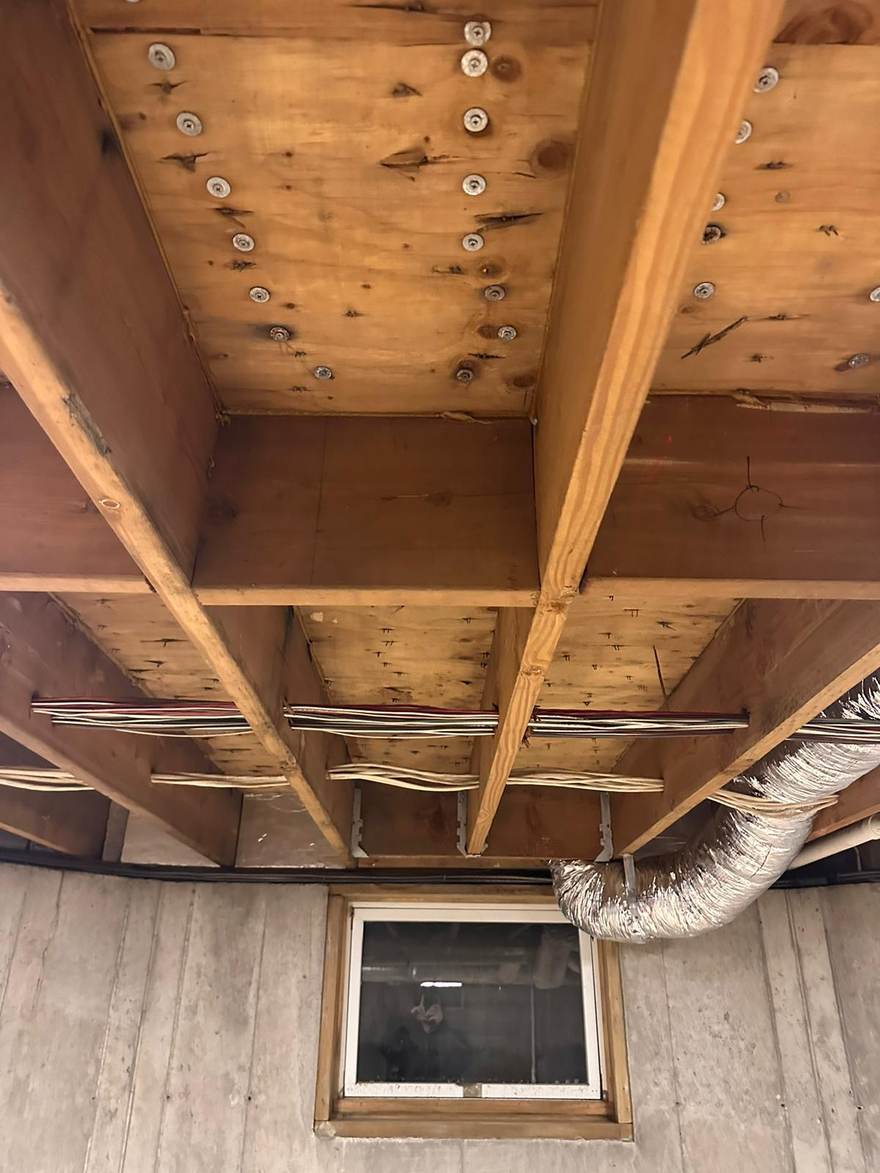 Mold-free subfloor and beams after remediation in Brooklyn, NY